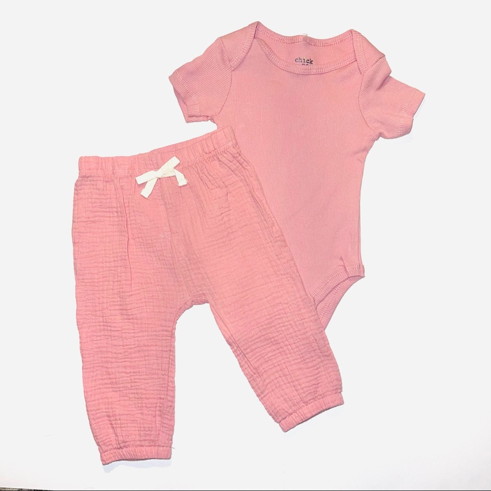 ChickPea Pink Muslin Set